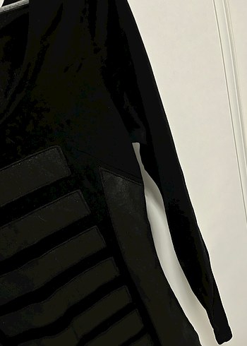 Uzun Kollu Siyah Kadın Triko Elbise - Görsel 2