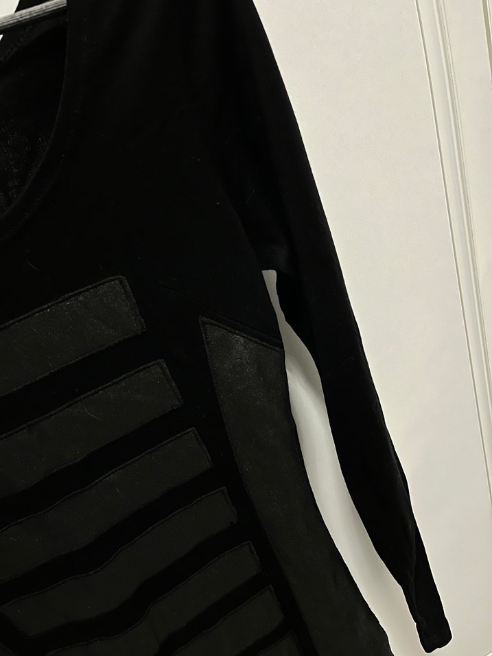 Uzun Kollu Siyah Kadın Triko Elbise - Görsel 2