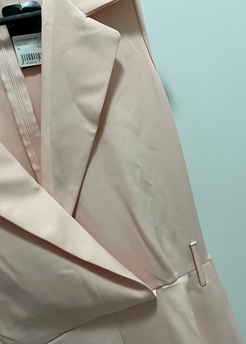 Pudra Rengi Kadın Kemerli Tulum - Görsel 2