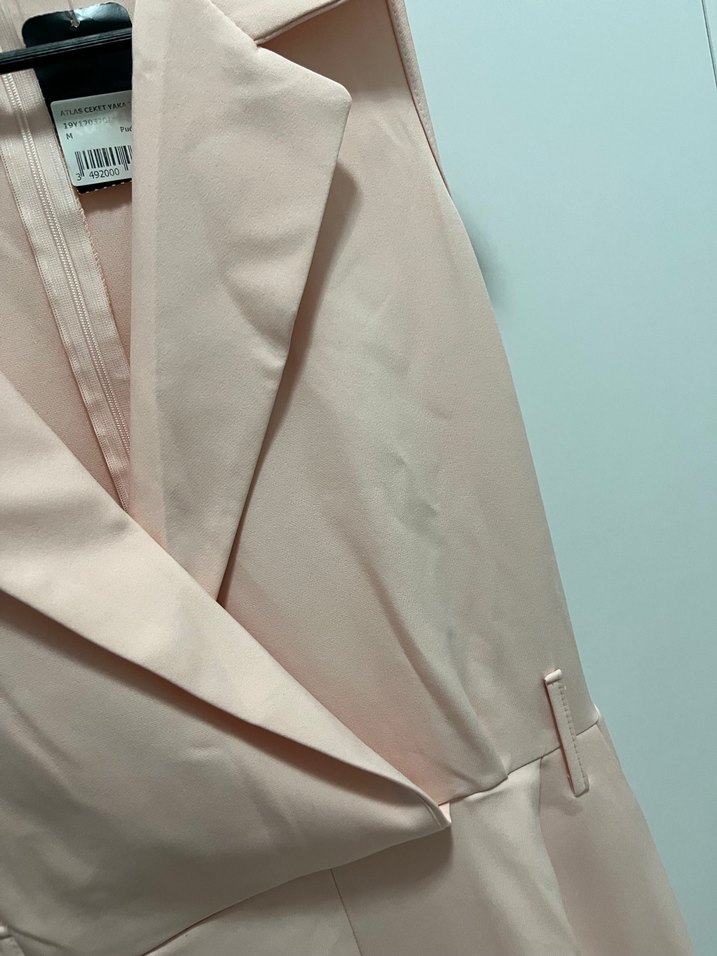 Pudra Rengi Kadın Kemerli Tulum - Görsel 2