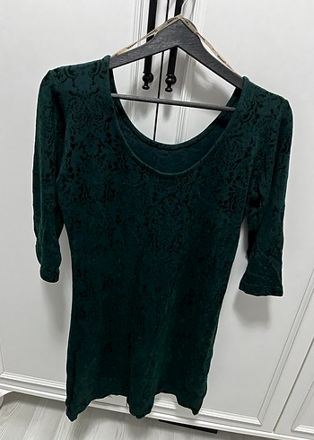 Dantel Detaylı Yeşil Bohem Kadın Elbise - Görsel 3