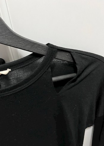 Siyah Uzun Kollu Dar Kesim Bluz - Görsel 2