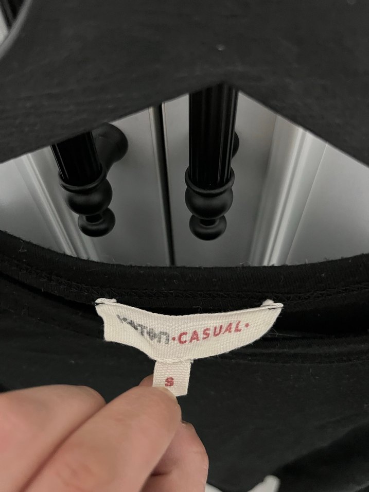 Siyah Uzun Kollu Dar Kesim Bluz - Görsel 4