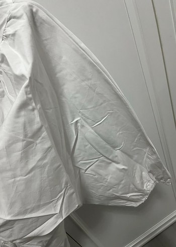 Beyaz Kısa Kollu Keten Gömlek - Görsel 3