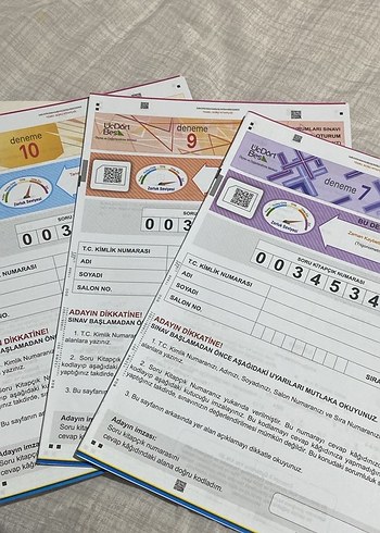 3 Adet AYT Matematik Deneme 345 yayın