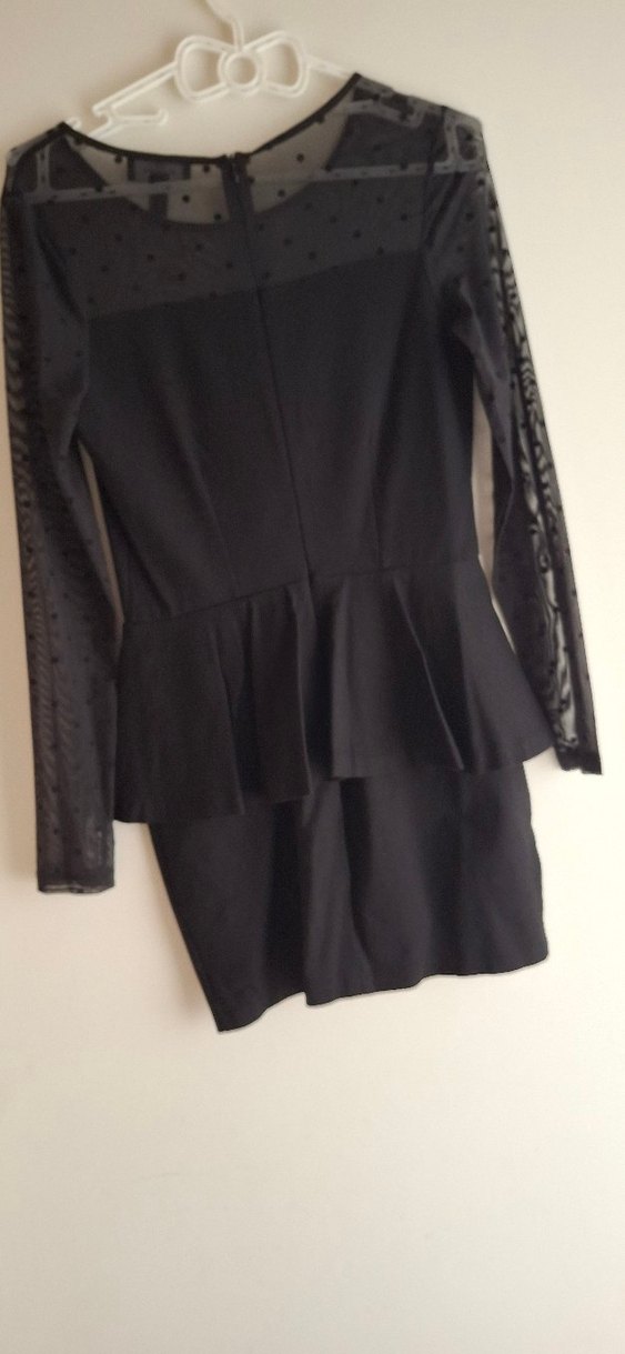 Uzun Kollu Siyah Gotik Kadın Elbise - Görsel 2