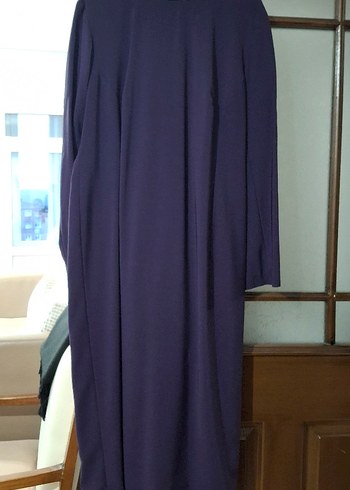 Uzun Mor Kadın Elbise, Salaş ve Drapeli - Görsel 3