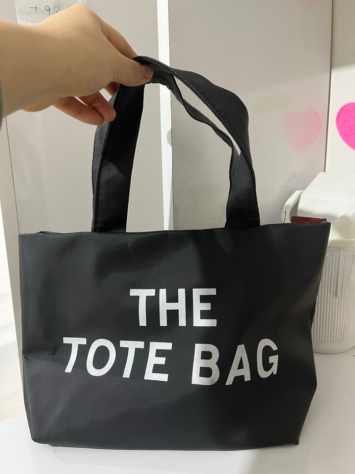 Siyah Deri Kemerli The Tote Bag Omuz Çantası - Görsel 2