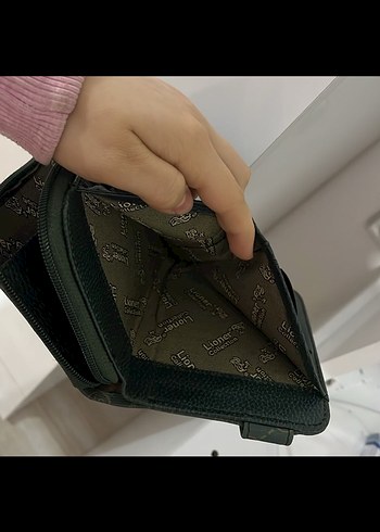 Kadın Haki Deri Fermuarlı Cüzdan - Görsel 7