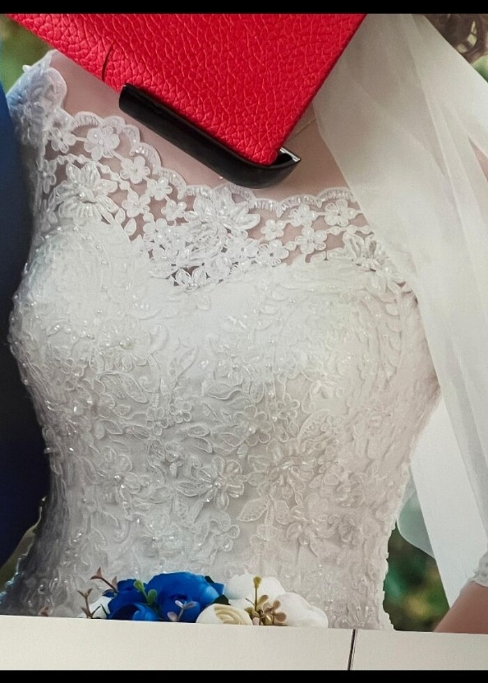 Gelinlik özel dikim sadece bı kere giyildi - Görsel 2