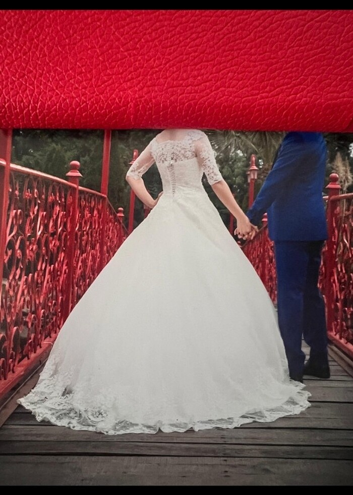 Gelinlik özel dikim sadece bı kere giyildi - Görsel 4