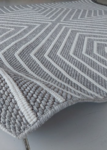 Gri Çağdaş bukle makine halisi Kilim