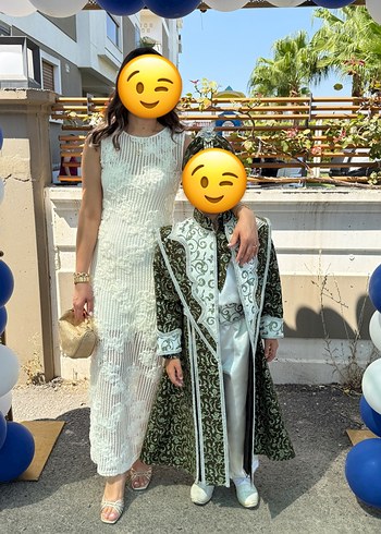 Dantel Detaylı Beyaz Uzun Triko Elbise - Görsel 4