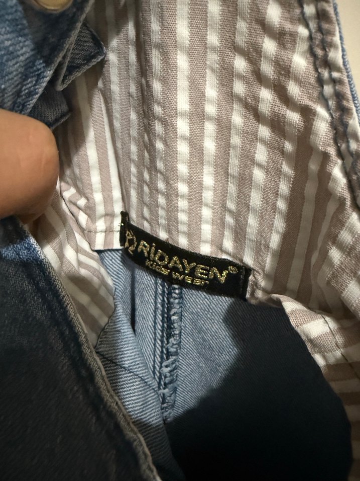 Kız Çocuk Kot Askılı Bol Kesim Tulum - Görsel 5