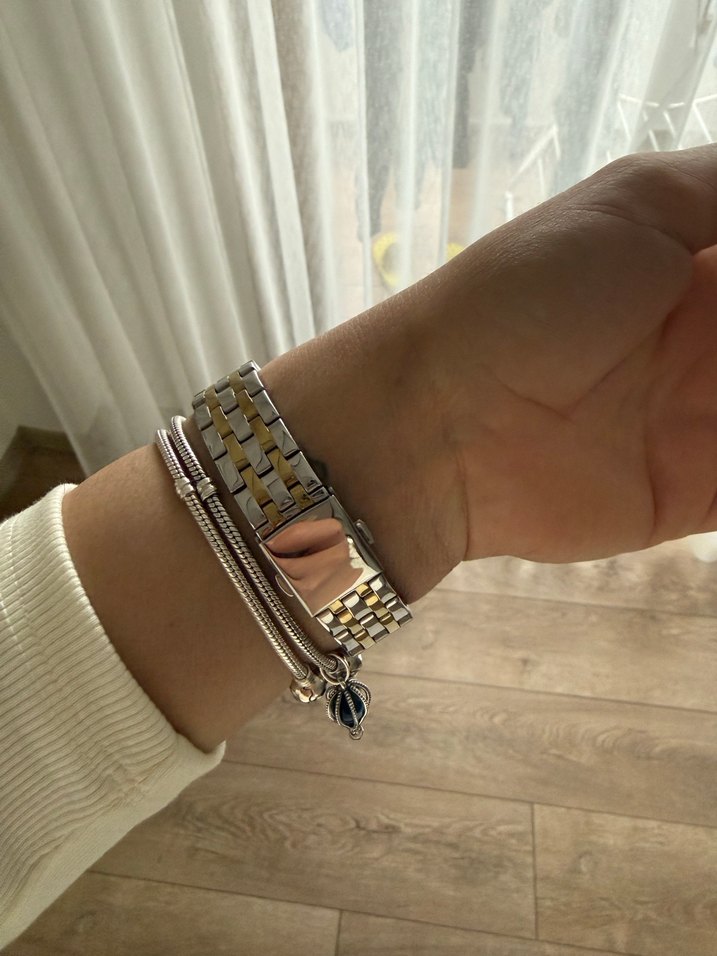 Kadın Gri Modern Klasik Kemerli Kol Saati - Görsel 2