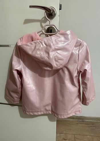 Kızlar için Pembe Polar Yağmurluk - Görsel 4