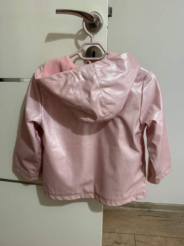 Kızlar için Pembe Polar Yağmurluk - Görsel 4