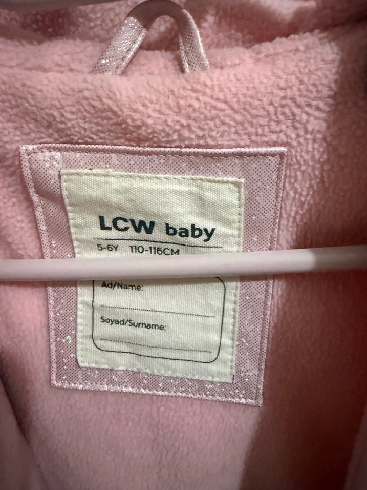 Kızlar için Pembe Polar Yağmurluk - Görsel 2