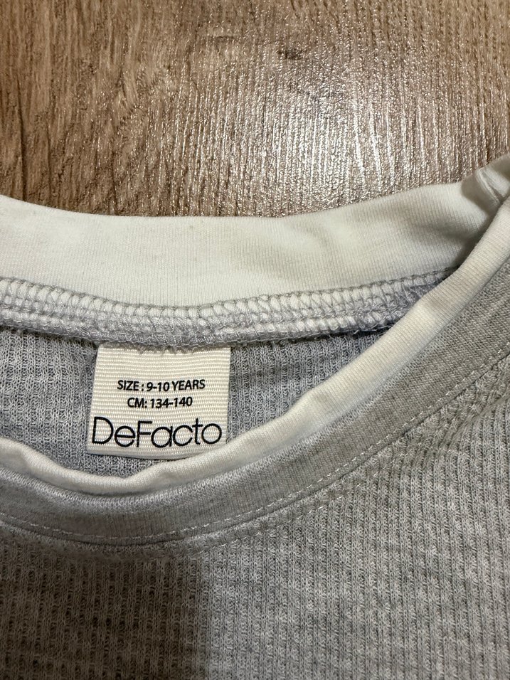 Erkek Gri Basic Uzun Kollu Sweatshirt - Görsel 2