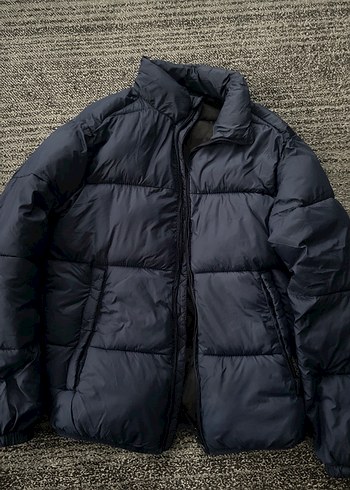 Erkek Siyah Midi Kışlık Mont Pull and Bear