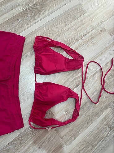 38 Beden pembe Renk Şort bikini üstü