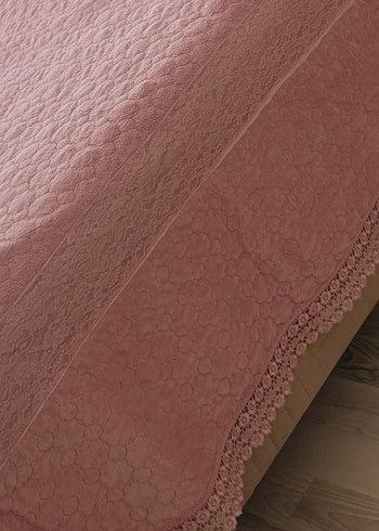 Linens Nakışlı Pembe Yatak Örtüsü - Görsel 2