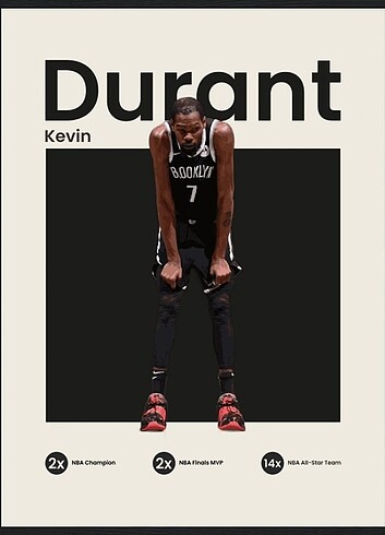 Kevin Durant - Brooklyn Nets Tablo