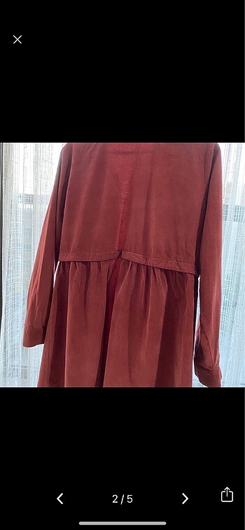 l Beden bordo Renk Lc Waikiki Tunik- Kadife Elbise Kiremit renginde
