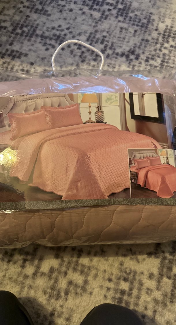 Pastel Pembe Düz Yatak Örtüsü - Görsel 2