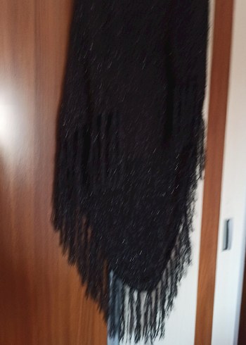 Drapeli Siyah Gotik Şal
