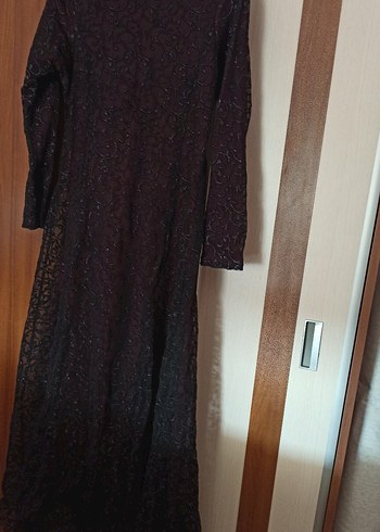 Uzun Siyah Gotik Kadın Elbise - Görsel 3