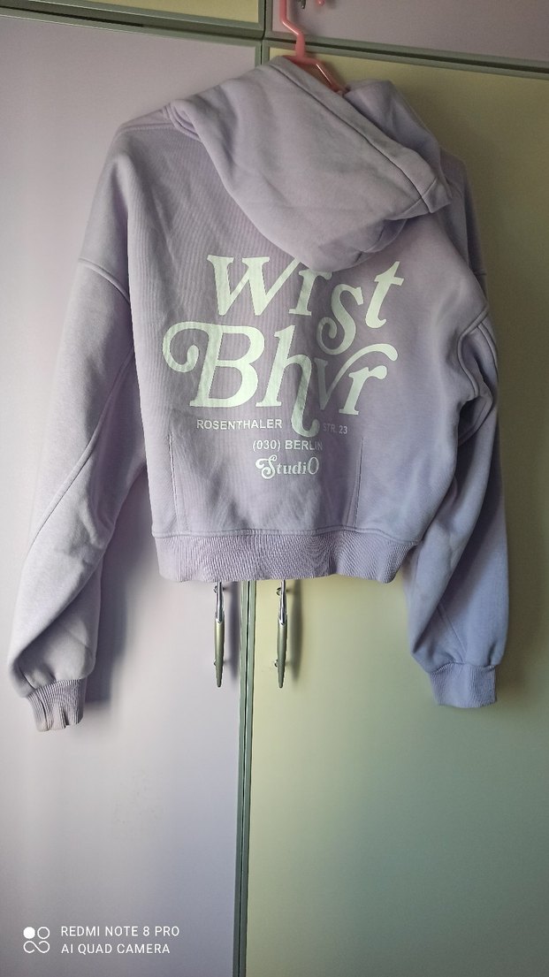 Mor Kadın Bisiklet Yaka Sweatshirt - Görsel 2