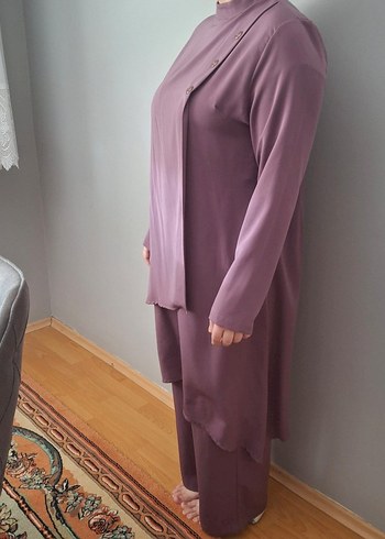 Mor Uzun Kollu Salaş Kadın Tunik - Görsel 5