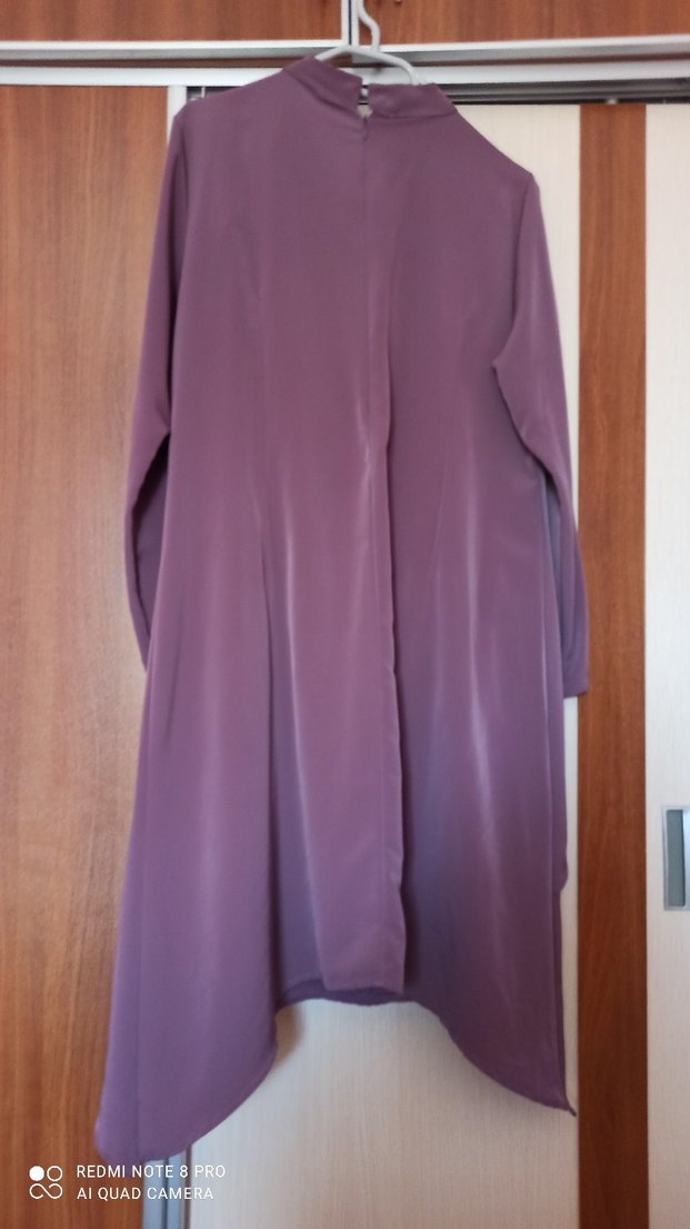 Mor Uzun Kollu Salaş Kadın Tunik - Görsel 2