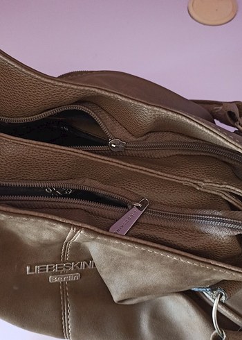 Bej Deri Kadın Omuz Çantası - Görsel 2