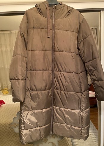 Kadın kahverengi çift taraflı mont - Görsel 2