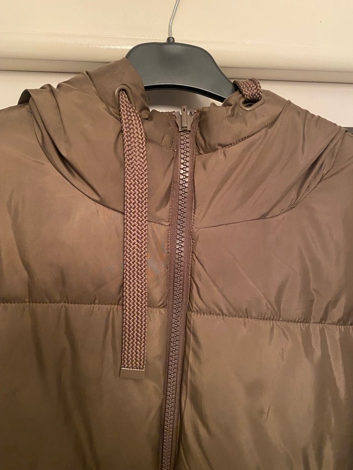 Kadın kahverengi çift taraflı mont - Görsel 4