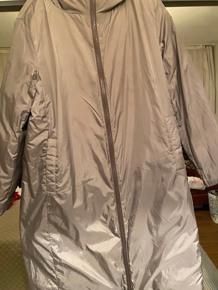 Kadın kahverengi çift taraflı mont - Görsel 5