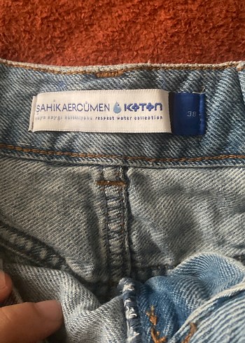 Kadın Mavi Mini Kot Şort - Görsel 3