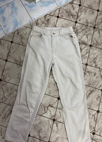 Bej Renkli  Kadın Kot Pantolon - Görsel 3