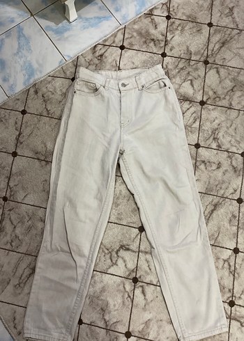 Bej Renkli  Kadın Kot Pantolon - Görsel 2