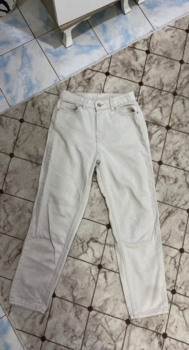 Bej Renkli  Kadın Kot Pantolon - Görsel 3