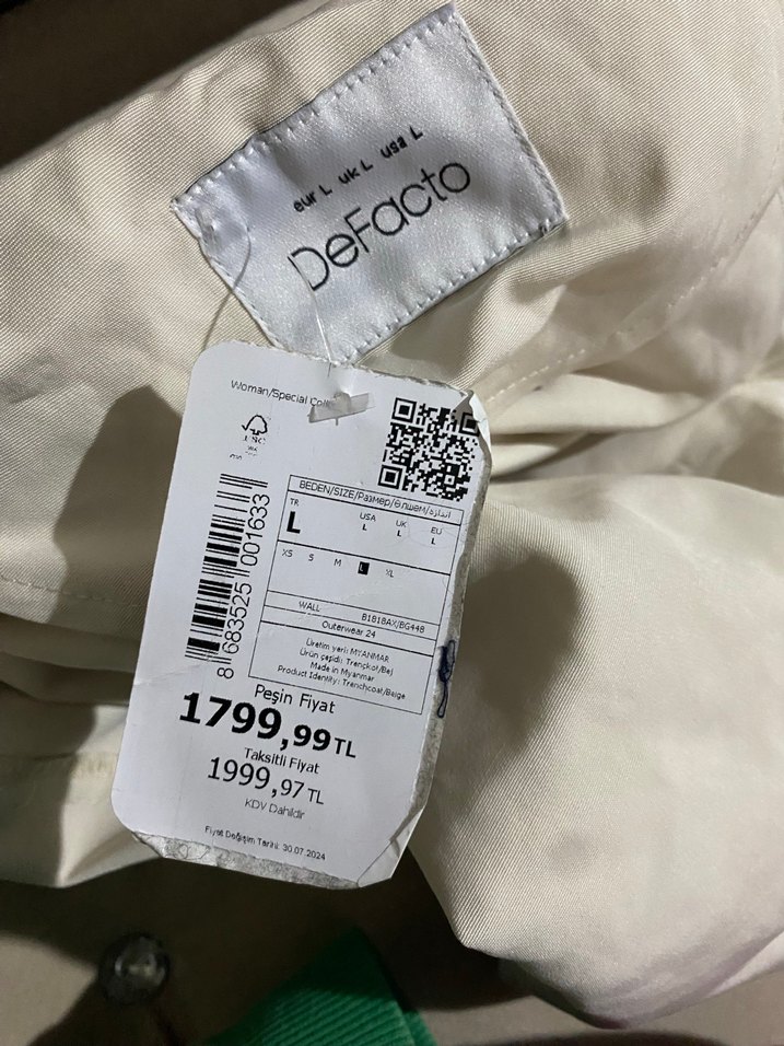 Beyaz Midi Trençkot Kadın - Görsel 4