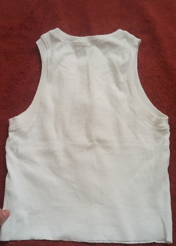 Kadın beyaz halter yaka crop - Görsel 3