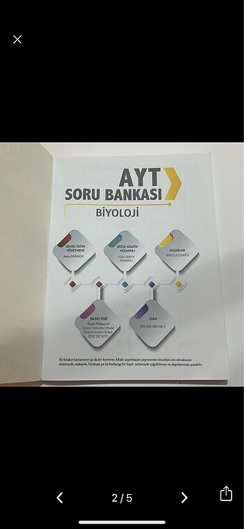 Açı Yayınları Ayt Biyoloji Soru Bankası
