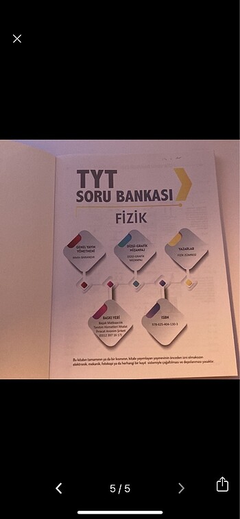 Açı Yayınları Tyt Fizik Soru Bankası