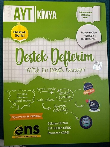 AYT kimya konu defteri ens yayınları