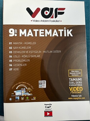 9.sınıf mat vdf çap yayınları