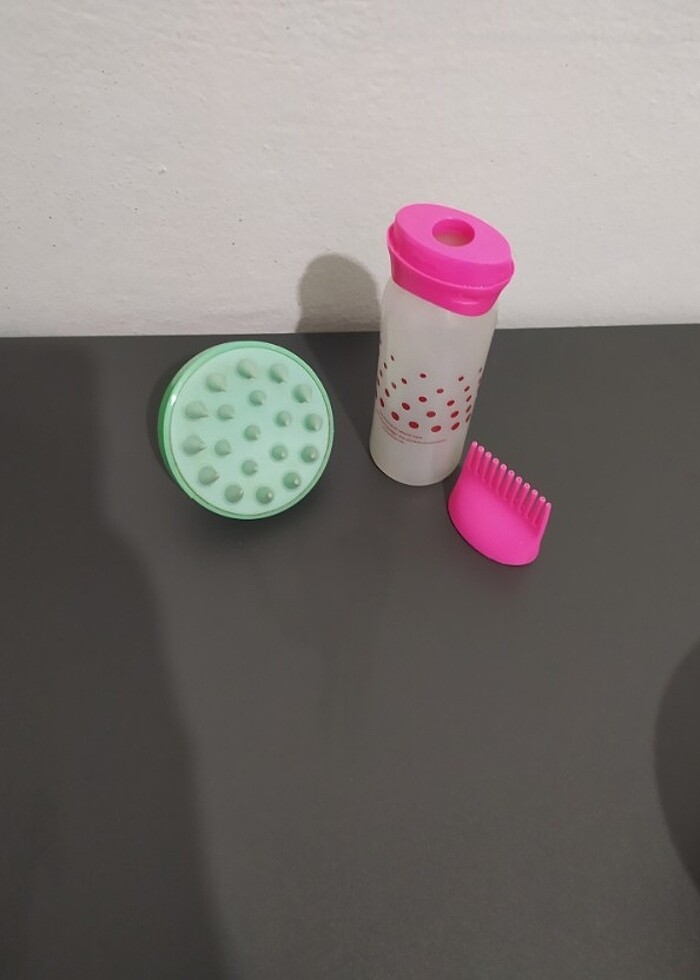 saç masaj tarağı saç bakım şişesi - Görsel 2