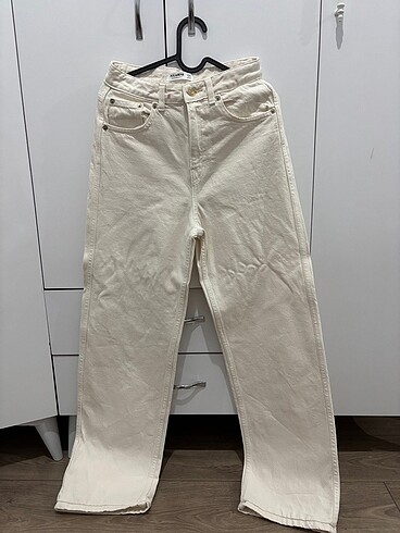 Pull and Bear Pull&Bear Bej Wide Leg Jean